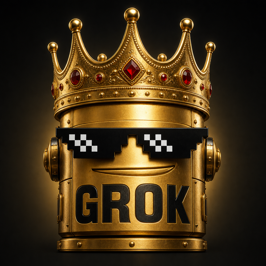 Grokius Maximus brand portrait